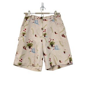Floral High Waist Women's Shorts